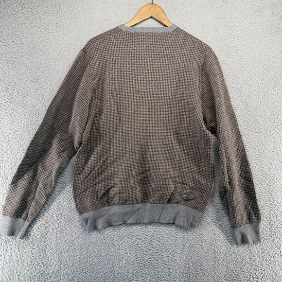 Vintage Old Navy Sweater Men's Large Gray Brown Geometric Pullover Grunge y2k - Picture 8 of 11